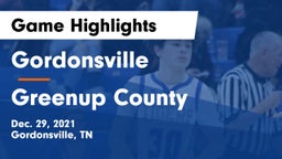 Gordonsville  vs Greenup County  Game Highlights - Dec. 29, 2021