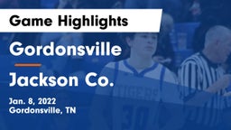 Gordonsville  vs Jackson Co. Game Highlights - Jan. 8, 2022