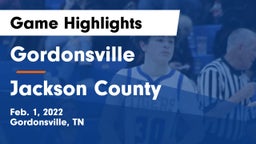 Gordonsville  vs Jackson County  Game Highlights - Feb. 1, 2022