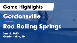 Gordonsville  vs Red Boiling Springs  Game Highlights - Jan. 6, 2023