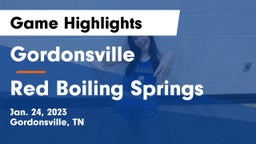 Gordonsville  vs Red Boiling Springs  Game Highlights - Jan. 24, 2023