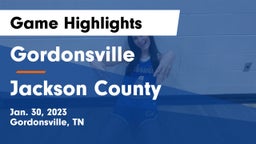 Gordonsville  vs Jackson County Game Highlights - Jan. 30, 2023
