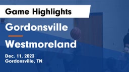 Gordonsville  vs Westmoreland  Game Highlights - Dec. 11, 2023