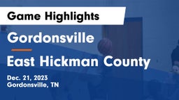 Gordonsville  vs East Hickman County  Game Highlights - Dec. 21, 2023