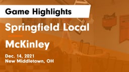 Springfield Local  vs McKinley  Game Highlights - Dec. 14, 2021