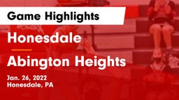 Honesdale  vs Abington Heights  Game Highlights - Jan. 26, 2022