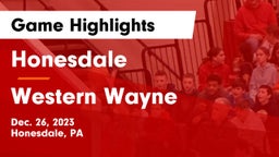 Honesdale  vs Western Wayne  Game Highlights - Dec. 26, 2023