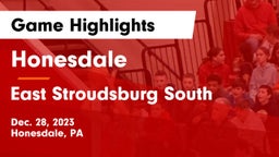 Honesdale  vs East Stroudsburg  South Game Highlights - Dec. 28, 2023