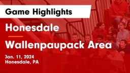 Honesdale  vs Wallenpaupack Area  Game Highlights - Jan. 11, 2024