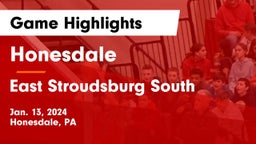 Honesdale  vs East Stroudsburg  South Game Highlights - Jan. 13, 2024