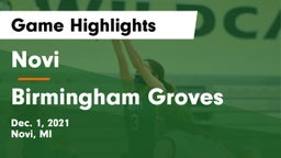 Novi  vs Birmingham Groves  Game Highlights - Dec. 1, 2021
