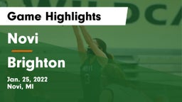 Novi  vs Brighton  Game Highlights - Jan. 25, 2022
