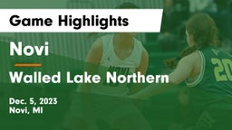 Novi  vs Walled Lake Northern  Game Highlights - Dec. 5, 2023