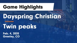 Dayspring Christian  vs Twin peaks Game Highlights - Feb. 4, 2020