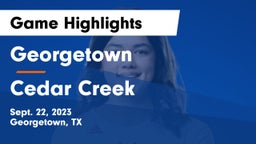 Georgetown  vs Cedar Creek  Game Highlights - Sept. 22, 2023
