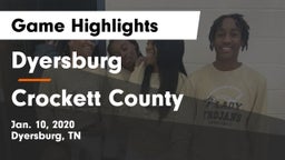 Dyersburg  vs Crockett County  Game Highlights - Jan. 10, 2020