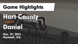 Hart County  vs Daniel  Game Highlights - Dec. 29, 2022
