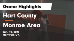 Hart County  vs Monroe Area  Game Highlights - Jan. 10, 2023