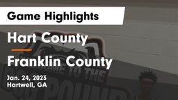 Hart County  vs Franklin County  Game Highlights - Jan. 24, 2023