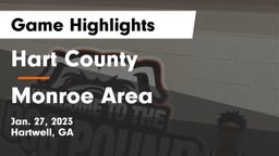Hart County  vs Monroe Area  Game Highlights - Jan. 27, 2023