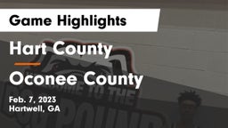 Hart County  vs Oconee County  Game Highlights - Feb. 7, 2023