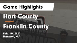 Hart County  vs Franklin County  Game Highlights - Feb. 10, 2023