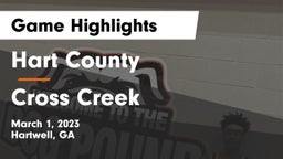 Hart County  vs Cross Creek  Game Highlights - March 1, 2023