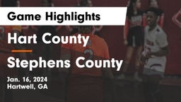 Hart County  vs Stephens County  Game Highlights - Jan. 16, 2024