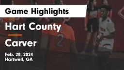 Hart County  vs Carver  Game Highlights - Feb. 28, 2024