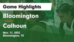 Bloomington  vs Calhoun  Game Highlights - Nov. 11, 2023