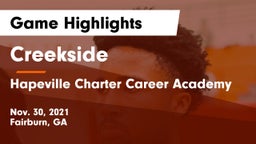 Creekside  vs Hapeville Charter Career Academy Game Highlights - Nov. 30, 2021