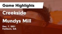 Creekside  vs Mundys Mill  Game Highlights - Dec. 7, 2021