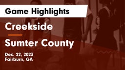 Creekside  vs Sumter County  Game Highlights - Dec. 22, 2023