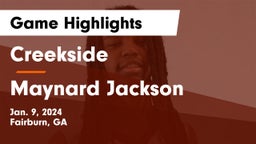 Creekside  vs Maynard Jackson  Game Highlights - Jan. 9, 2024
