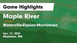 Maple River  vs Waterville-Elysian-Morristown  Game Highlights - Jan. 17, 2023
