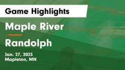 Maple River  vs Randolph  Game Highlights - Jan. 27, 2023