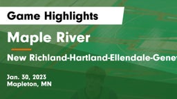 Maple River  vs New Richland-Hartland-Ellendale-Geneva  Game Highlights - Jan. 30, 2023
