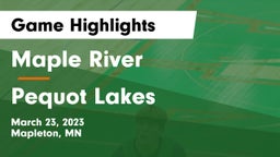 Maple River  vs Pequot Lakes  Game Highlights - March 23, 2023