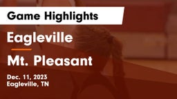 Eagleville  vs Mt. Pleasant  Game Highlights - Dec. 11, 2023