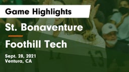 St. Bonaventure  vs Foothill Tech Game Highlights - Sept. 28, 2021