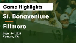 St. Bonaventure  vs Fillmore  Game Highlights - Sept. 24, 2022