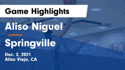 Aliso Niguel  vs Springville  Game Highlights - Dec. 2, 2021