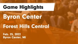 Byron Center  vs Forest Hills Central  Game Highlights - Feb. 25, 2022