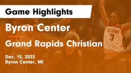 Byron Center  vs Grand Rapids Christian  Game Highlights - Dec. 15, 2023