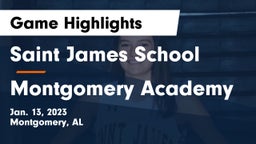 Saint James School vs Montgomery Academy  Game Highlights - Jan. 13, 2023
