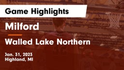 Milford  vs Walled Lake Northern  Game Highlights - Jan. 31, 2023