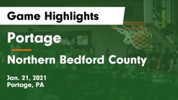 Portage  vs Northern Bedford County  Game Highlights - Jan. 21, 2021