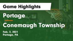 Portage  vs Conemaugh Township  Game Highlights - Feb. 2, 2021
