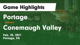 Portage  vs Conemaugh Valley  Game Highlights - Feb. 20, 2021