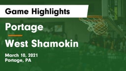 Portage  vs West Shamokin Game Highlights - March 10, 2021